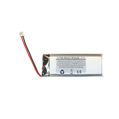 3.7V 800mAH Replacement Battery For Interphone ACTIVE, CONNECT, EDGE, F2, F2S, F3, F3MC, F3S, F3XT, F4, F4MC, F4S, F4XT, F5, F5MC, F5S, F5XT, OFFROAD, SHAPE