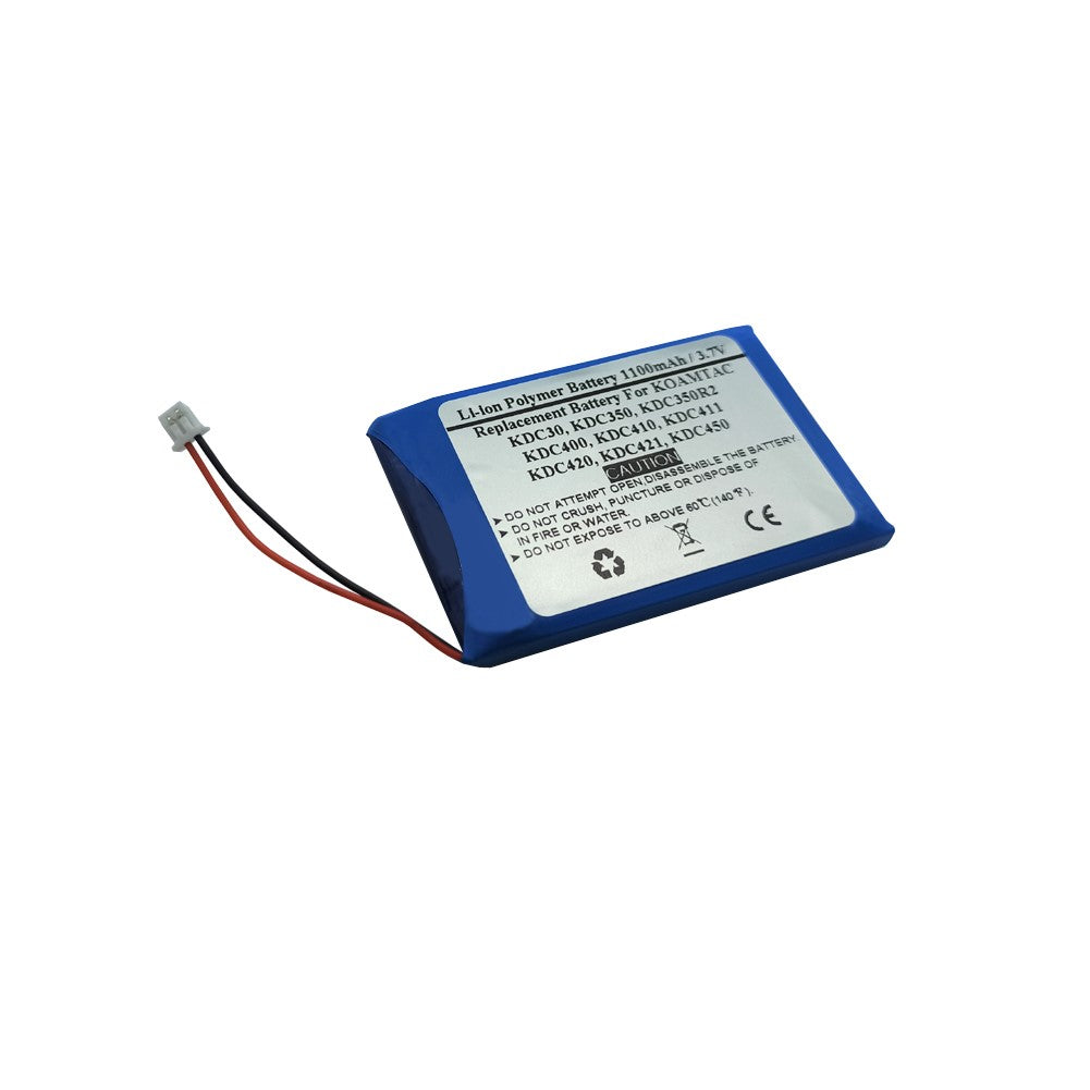 3.7V 1100mAh Replacement Battery For KOAMTAC Barcode Scanner KDC30, KDC350, KDC350R2, KDC400, KDC410, KDC411, KDC420, KDC421, KDC450，Part No.: 699800, KDC-BAT400, KDCSPB1200