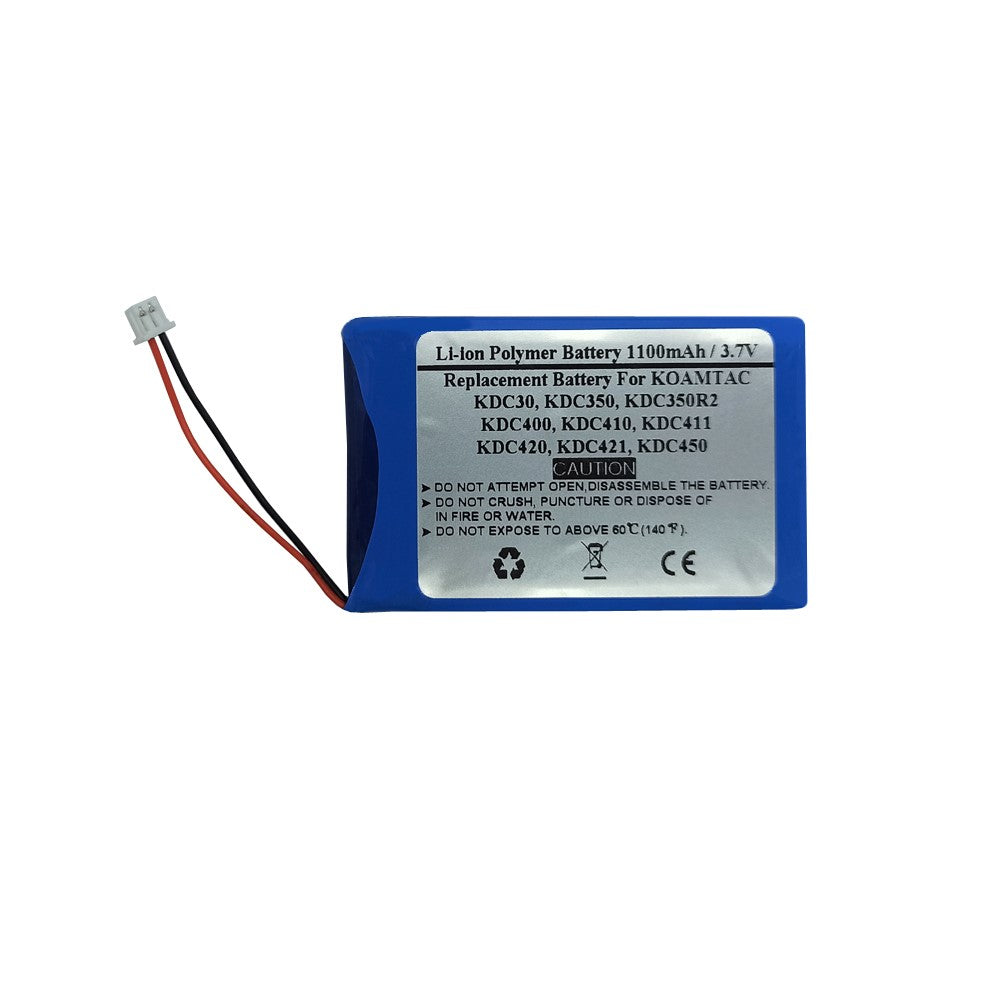 3.7V 1100mAh Replacement Battery For KOAMTAC Barcode Scanner KDC30, KDC350, KDC350R2, KDC400, KDC410, KDC411, KDC420, KDC421, KDC450，Part No.: 699800, KDC-BAT400, KDCSPB1200