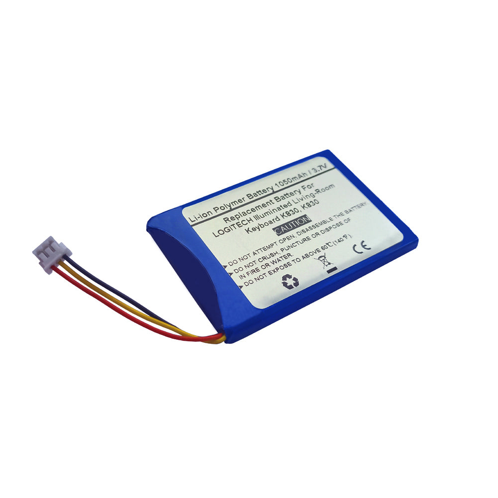 Replacement Battery For LOGITECH IIIuminated Living-Room Keyboard K830, K830, LOGITECH 533-000112, LOGITECH L/N 1406