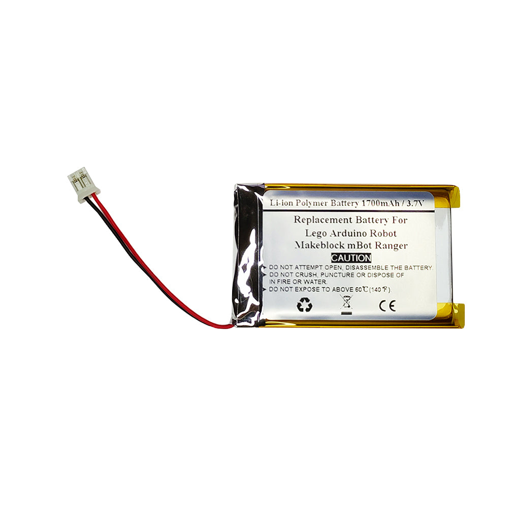 3.7V 1700mAh Replacement Battery Compatible With Lego Arduino Robot, Makeblock mBot Ranger, 14030