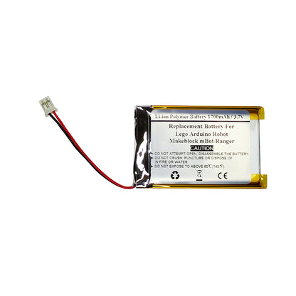 3.7V 1700mAh Replacement Battery Compatible With Lego Arduino Robot, Makeblock mBot Ranger, 14030