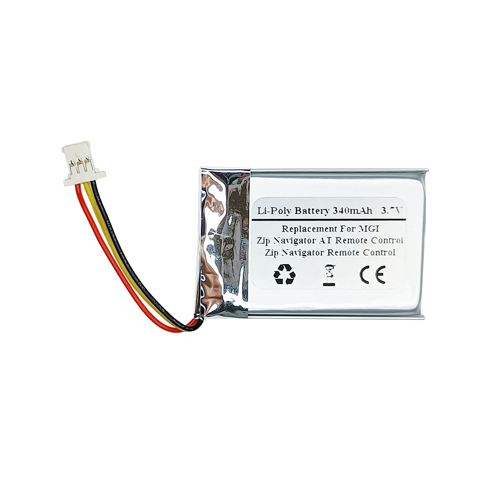 3.7V 340mAh Replacement Battery For MGI Zip Navigator AT Remote Control, Zip Navigator Remote Control, PT403035