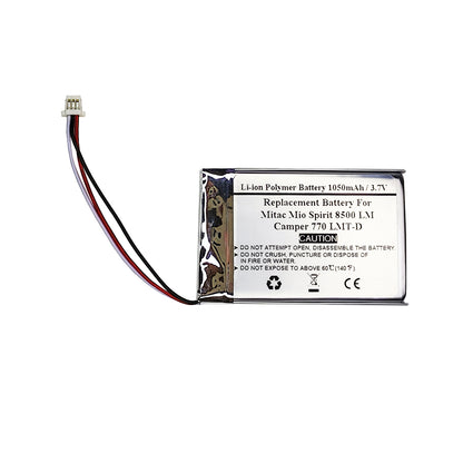 1050mAh 3.7V Replacement Battery For Mitac Mio Spirit 8500 LM, Camper 770 LMT-D, 523450A1