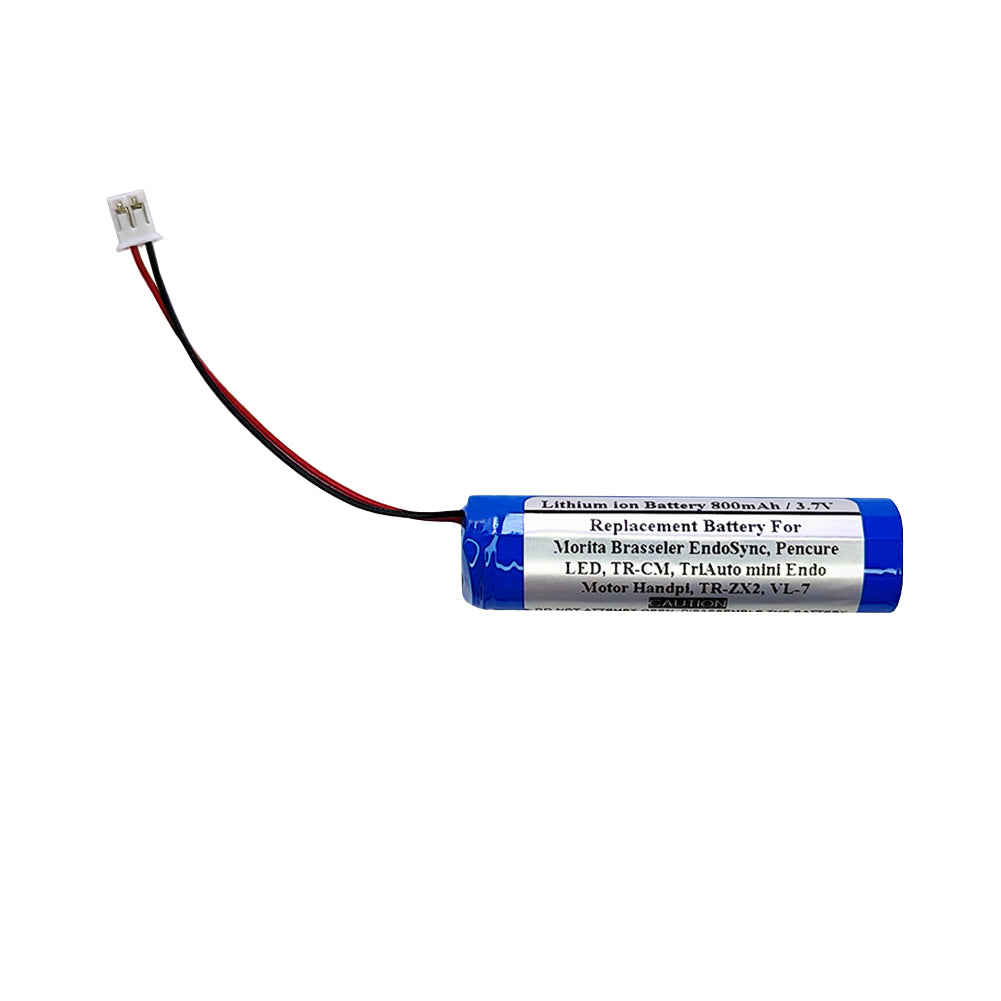 800mAh 3.7V Replacement Battery For Morita Brasseler EndoSync, Pencure LED, TR-CM, TriAuto mini Endo Motor Handpi, TR-ZX2, VL-7