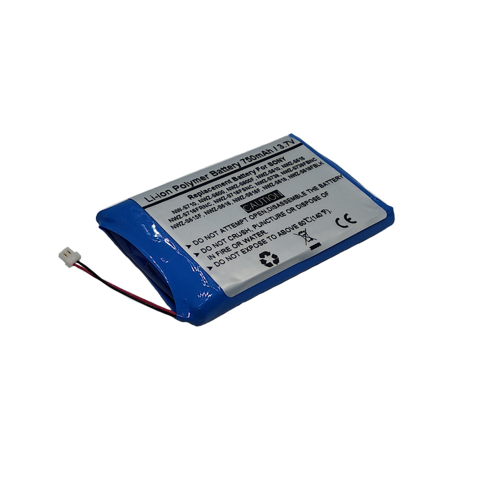 Replacement Battery for Sony NW-S710, NWZ-S600, NWZ-S600F, NWZ-S610, NWZ-S615, NWZ-S615F, NWZ-S616, NWZ-S616F, NWZ-S618, NWZ-S618FBLK, NWZ-S716FRNC, NWZ-S716FSNC, NWZ-S738, NWZ-S738FBNC Battery,1-756-763-11