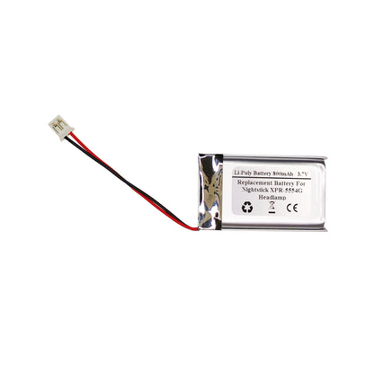 800mAh 3.7V Replacement Battery For Nightstick XPR-5554G Headlamp, 5554-BATT