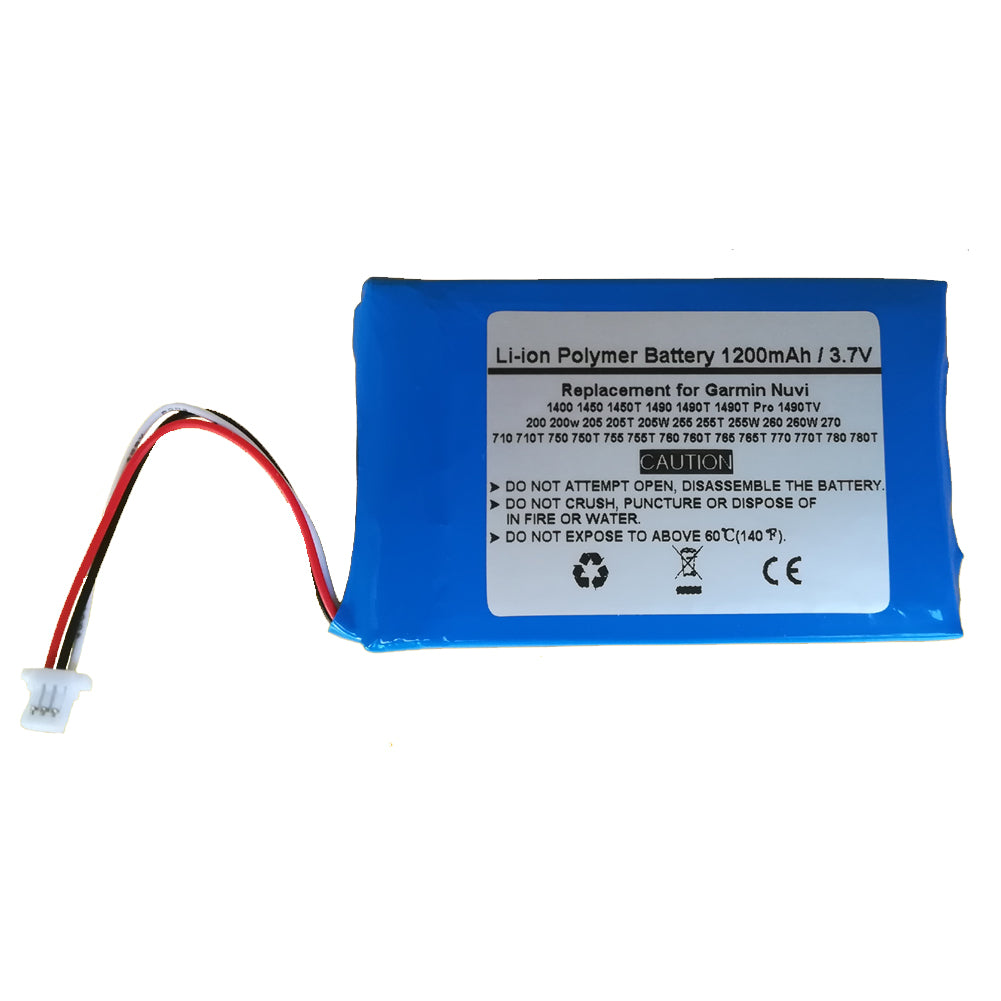 Replacement GPS Navigator Battery For Garmin Nuvi 1400 1450 1450T 1490 1490T, 1490T Pro, 1490TV