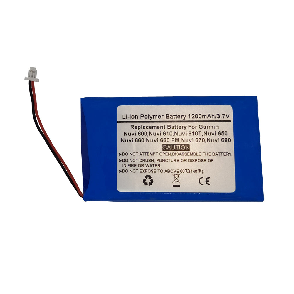 Replace GPS Navigator Battery for Garmin Nuvi 600, Nuvi 610, Nuvi 610T, Nuvi 650, Nuvi 660, Nuvi 660 FM, Nuvi 670, Nuvi 680,CS-IQN600SL, 361-00019-02, D25292-0000