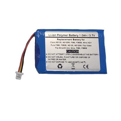 Replacement Battery For Cisco M2120 M2120M F360 F360B Flip Mino F360 F360B Pure F360 F360B Flip Video M2120 M2120M Pure 02404-0013-00 1UF463450-1-T0058/NP20