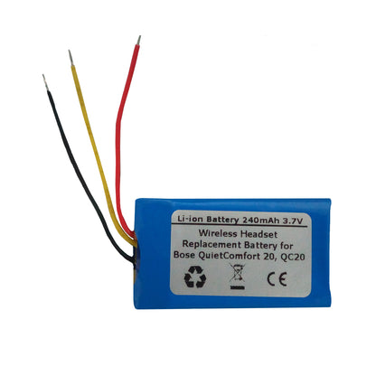 Replacement Wireless Headset Battery for Bose PR-452035, QuietComfort 20, QC20
