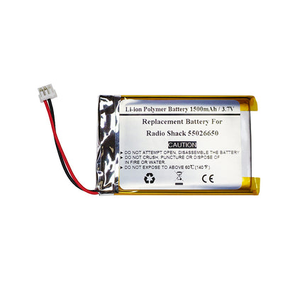 1500mAh 3.7V Replacement Battery For Radio Shack For 55026650