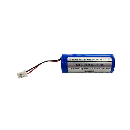1600mAh 3.7V Replacement Battery For Rowenta Depilator Wet & Dry Hair Rem, 1UR18500Y