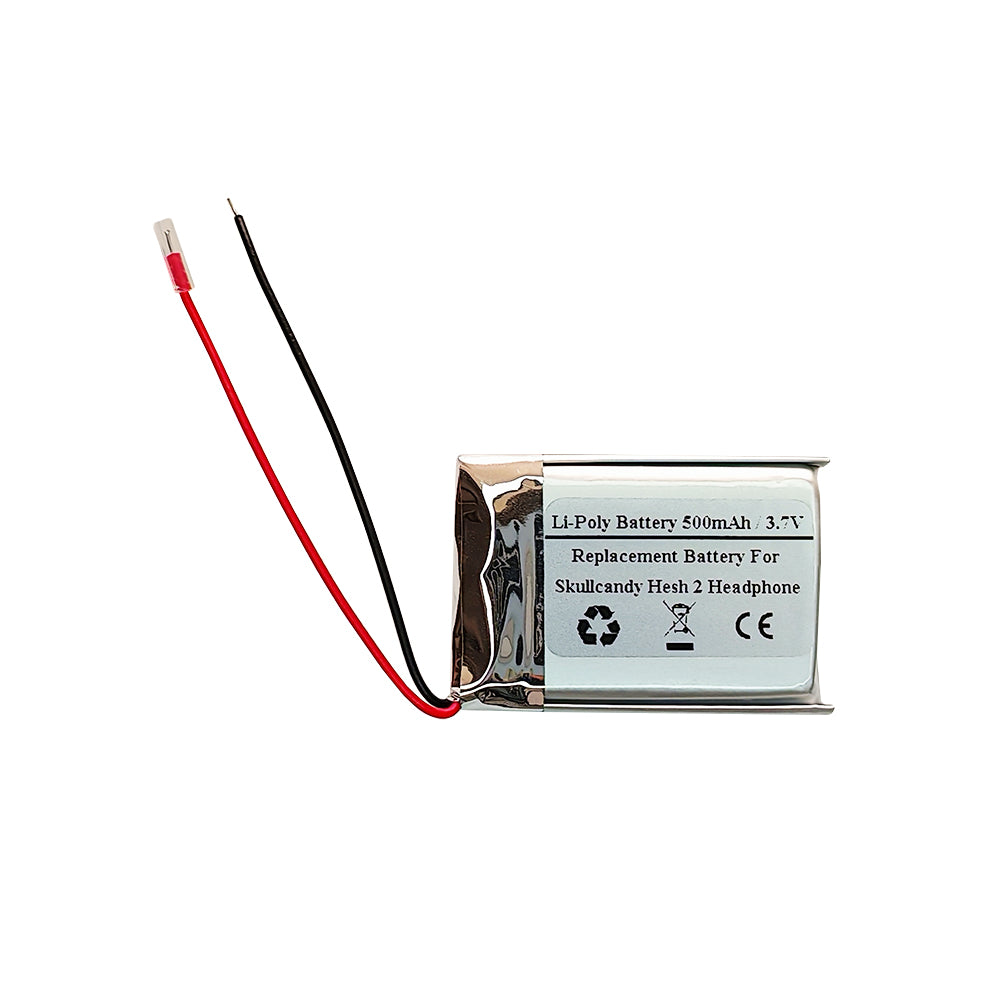 500mAH 3.7V Replacement Battery For Skullcandy Hesh 2 Wireless Over-Ear Headphone
