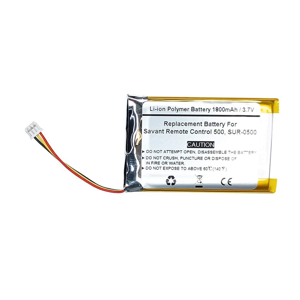 3.7V 1800mAh Replacement Battery For Savant Remote Control 500 SUR-0500, PL823458