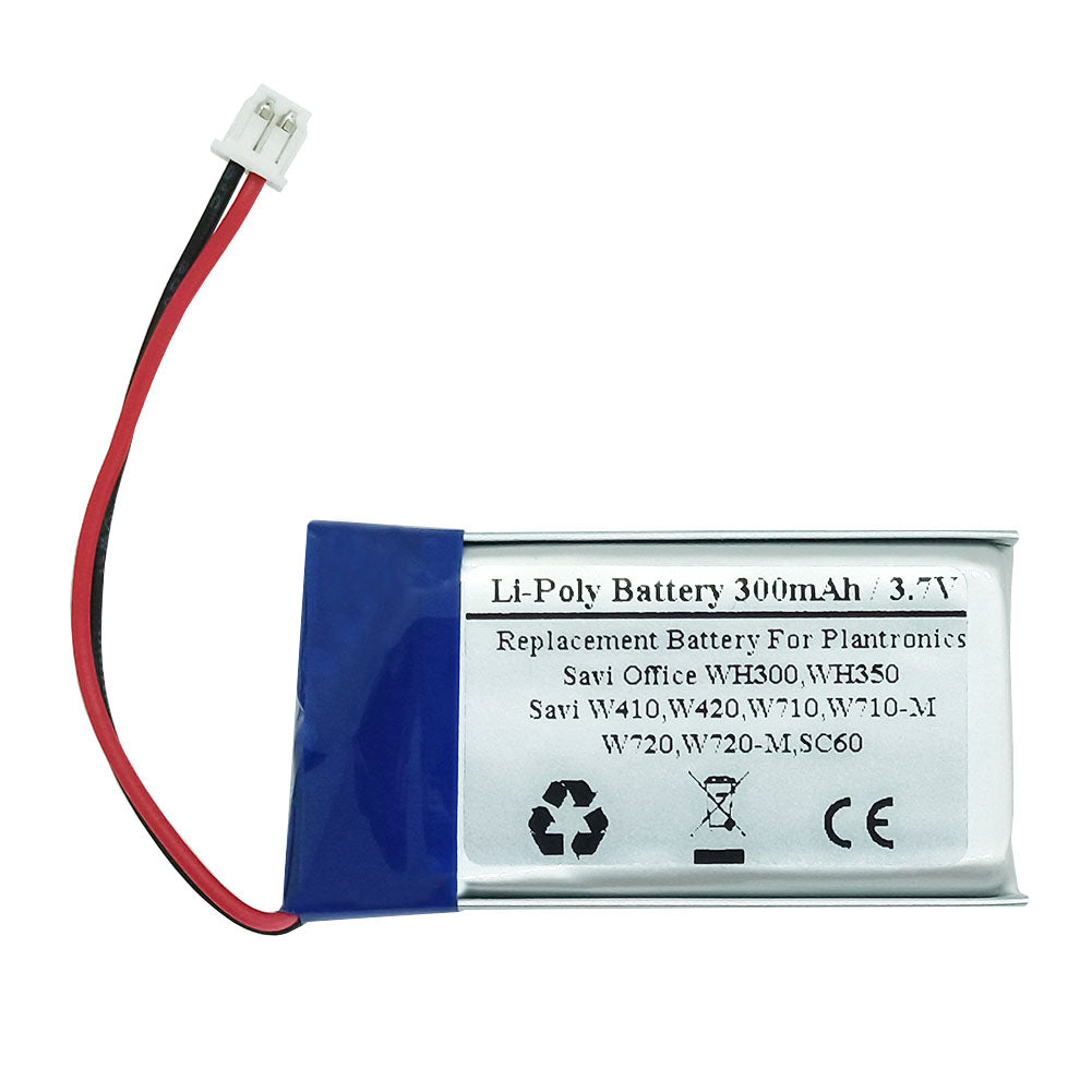 Replacement Battery For Plantronics Savi Office WH300,WH350, Savi W410, Savi W420, W710,W710-M, Savi W720, W720-M, SC60, Supra Plus Wireless Headsets