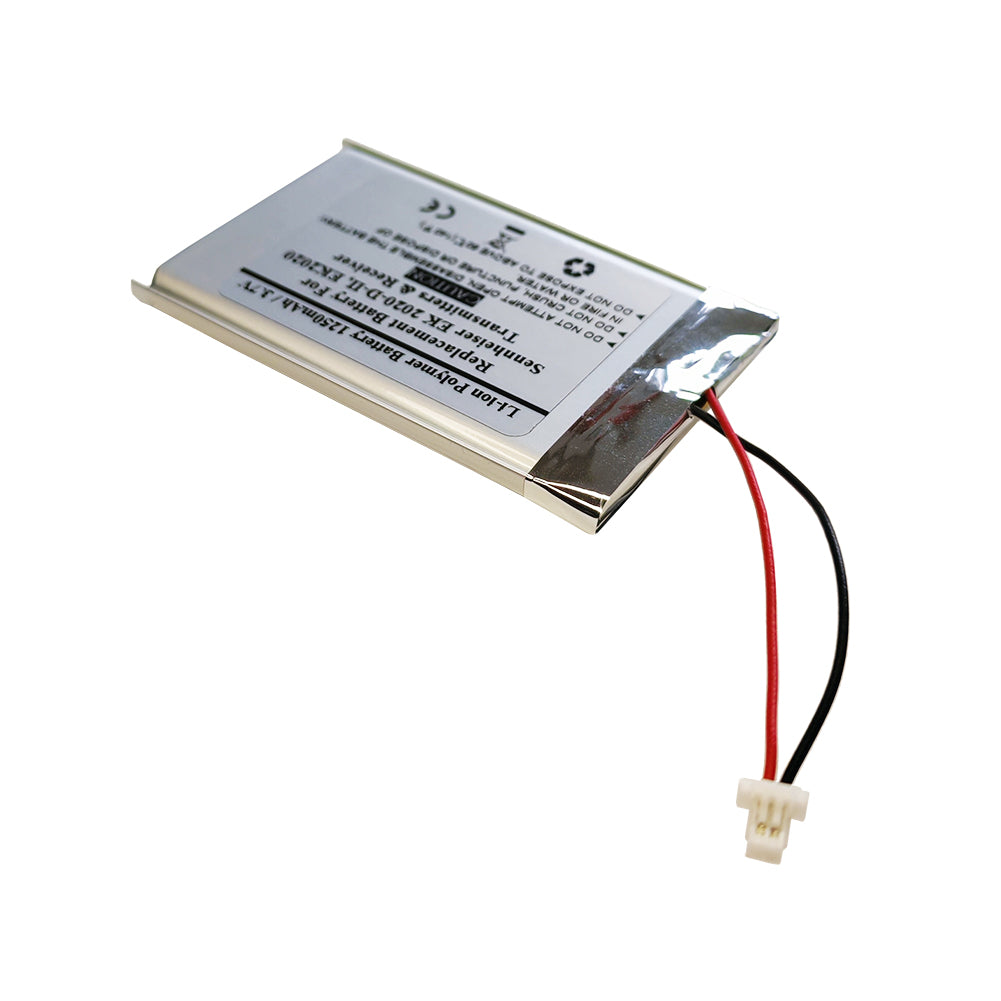 1250mAh 3.7V Replacement Battery For Sennheiser EK 2020-D-II, EK2020 Transmitters & Receiver, 19082102-1, 543604
