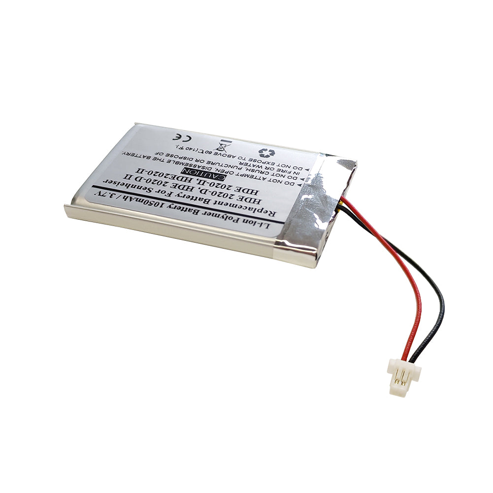 1050mAh 3.7V Replacement Battery For Sennheiser HDE 2020-D, HDE 2020-D II, HDE 2020-II, HDE2020-II Transmitters & Receiver, AHB534403