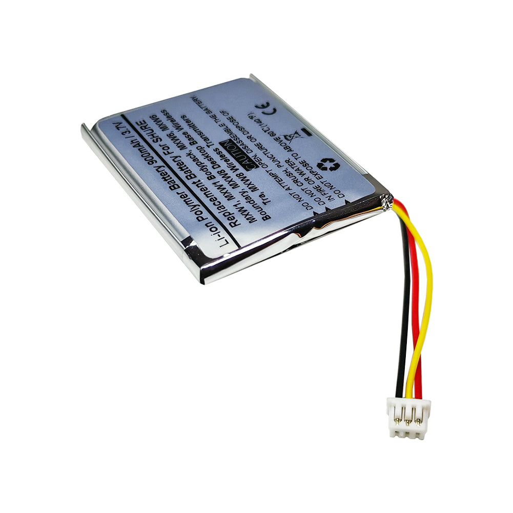 900mAh 3.7V Replacement Battery For SHURE MXW1, MXW6, MXW8 Wireless Transmitters, SB901A, SB901, 95A16715