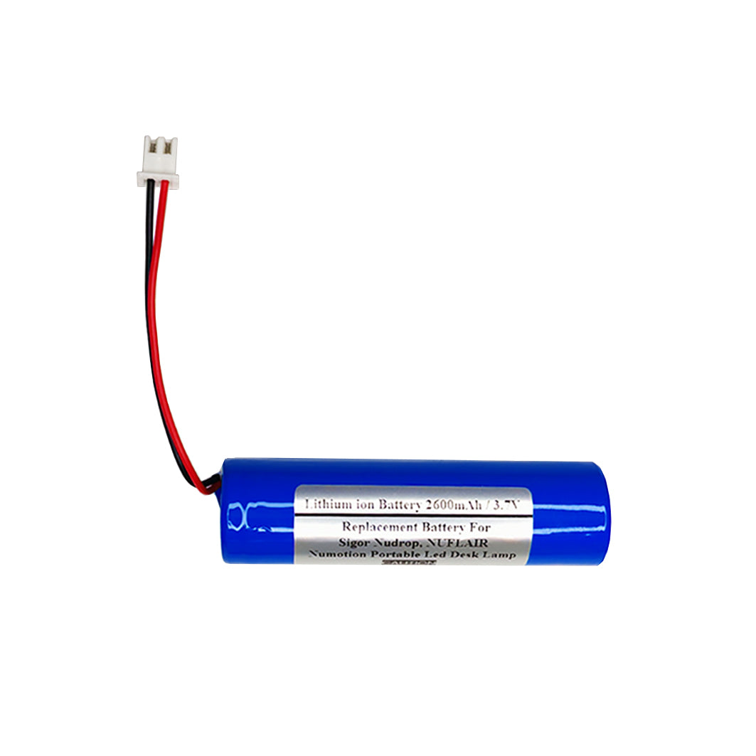 2600mAh 3.7V Replacement Battery For Sigor Nudrop, NUFLAIR, Numotion Portable Led Desk Lamp
