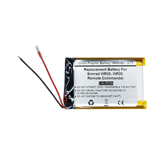 STARNOVO 1800mAh 3.7V Replacement Battery for Simrad WR20, WR20 Remote Commander, CP-WR20