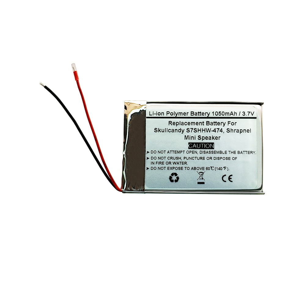 1050mAH 3.7V Replacement Battery For Skullcandy S7SHHW-474, Shrapnel Mini Speaker, P553450N