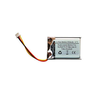 500mAH 3.7V Replacement Battery For SkyBell Wi-Fi Slim Line II Video Doorbell