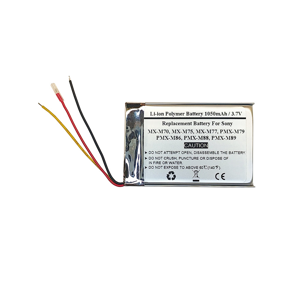 3.7V 1050mAH Replacement Battery For Sony MX-M70, MX-M75, MX-M77, PMX-M79, PMX-M86, PMX-M88, PMX-M89