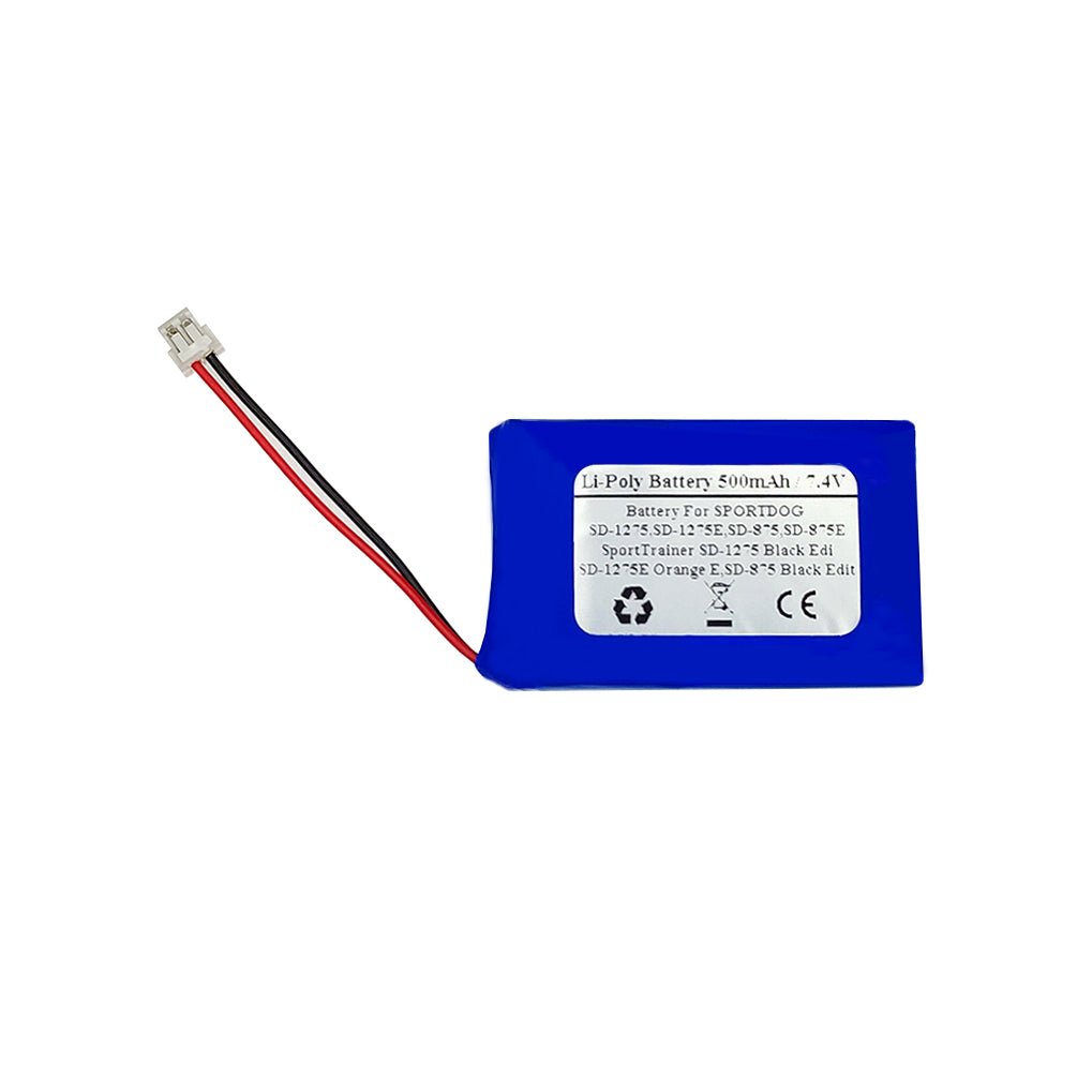 500mAh 7.4V Replacement Battery For SPORTDOG SD-1275, SD-1275E, SD-875, SD-875E, SportTrainer SD-1275 Black Edi, SportTrainer SD-1275E Orange E, SportTrainer SD-875 Black Edit, SportTrainer SD-875E Orange Ed