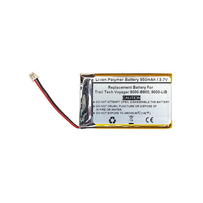 3.7V 950mAH Replacement Battery For Trail Tech Voyager 9000-B800, 9000-LIB