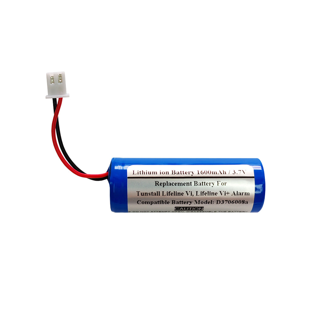 1600mAh 3.7V Replacement Battery For Tunstall Lifeline Vi, Lifeline Vi+ Alarm, D3706008a