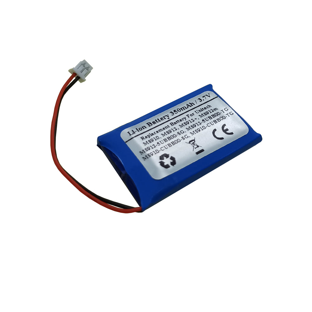 350mAh 3.7V Replacement Battery For Unitech MS910, Unitech MS910-CUBB00-SG, Unitech MS910-CUBB00-TG, Unitech MS912, Unitech MS912+, Unitech MS912-5UBB00-SG, Unitech MS912-5UBB00-TG, Unitech MS912m,1414786, 1615058, 682030R
