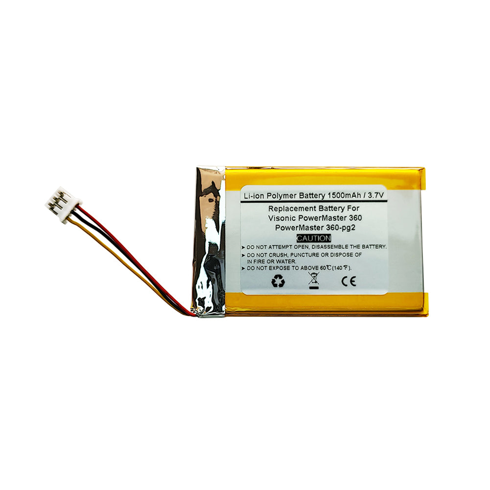 1500mAH 3.7V Replacement Battery For Visonic PowerMaster 360, PowerMaster 360-pg2, 103-305328