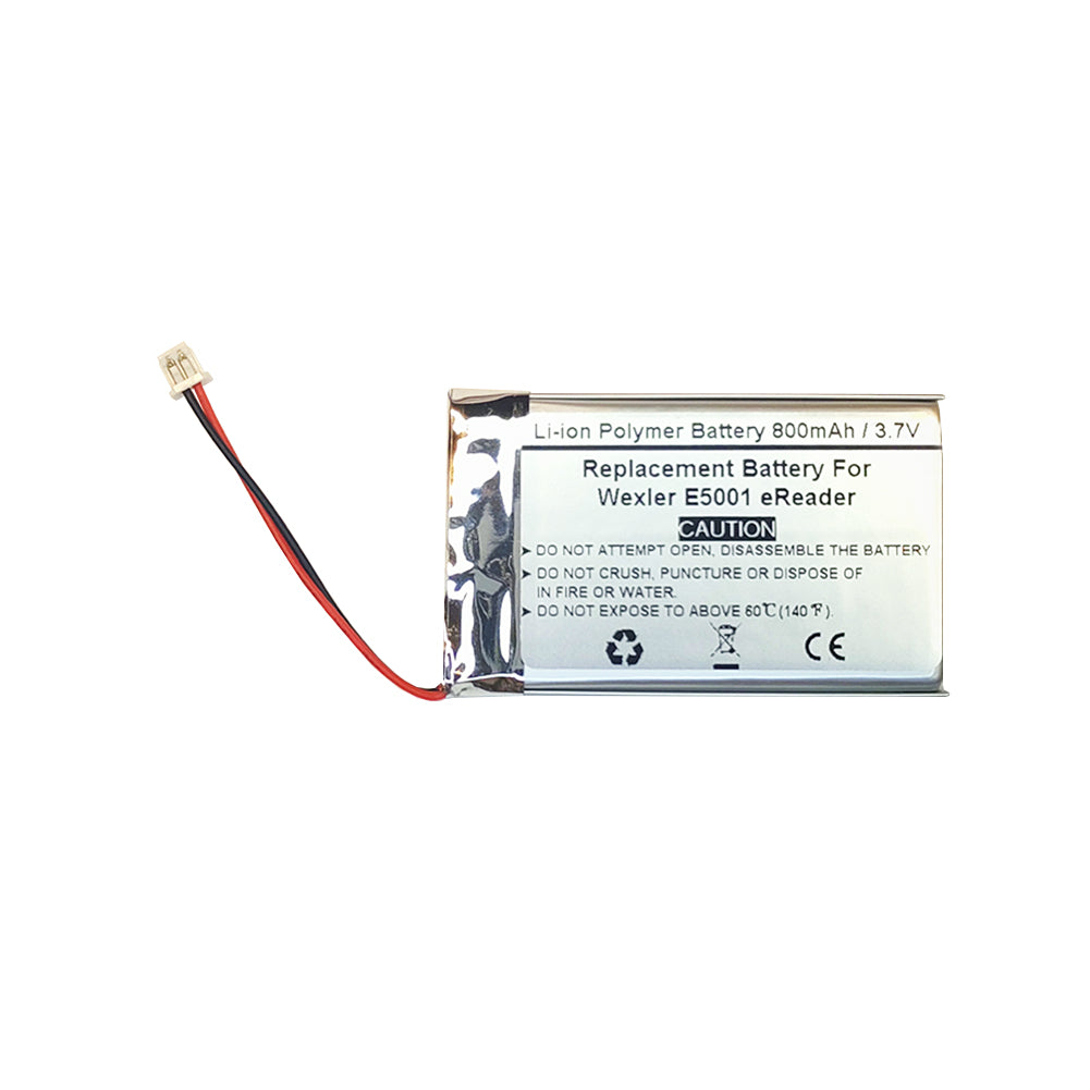 3.7V 800mAH Replacement Battery For Wexler E5001 eReader, YT453949