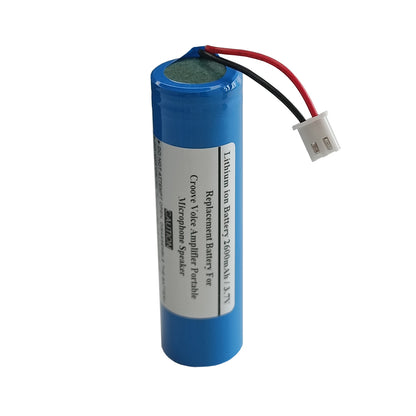 2600mAh 3.7V Replacement Battery For Croove Voice Amplifier Portable Microphone Speaker, B0143KH9KG