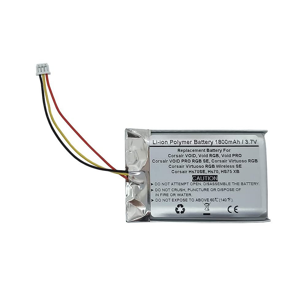 Enhanced Replacement Battery for Corsair VOID PRO Virtuoso RGB SE HS75 Hs70SE Wireless Headphones - STARNOVO