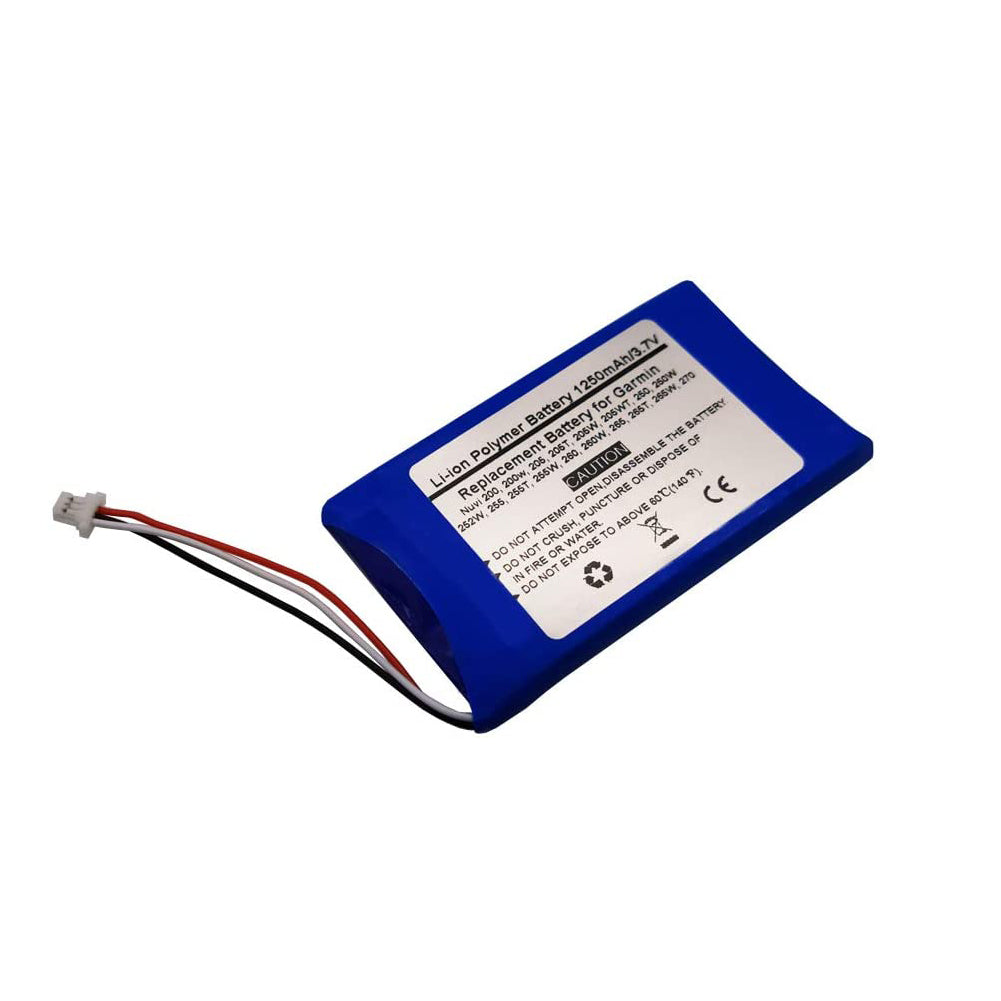 Replace GPS Navigator Battery for Garmin Nuvi 200,Nuvi 200w,Nuvi 205,Nuvi 205T,Nuvi 205W,Nuvi 205WT,Nuvi 250,Nuvi 250W,Nuvi 252W,Nuvi 255,Nuvi 255T,Nuvi 255W,Nuvi 260,Nuvi 260W,Nuvi 265,Nuvi 265T,Nuvi 265W,Nuvi 270,361-00019-11,361-00019-13,010-00621-10