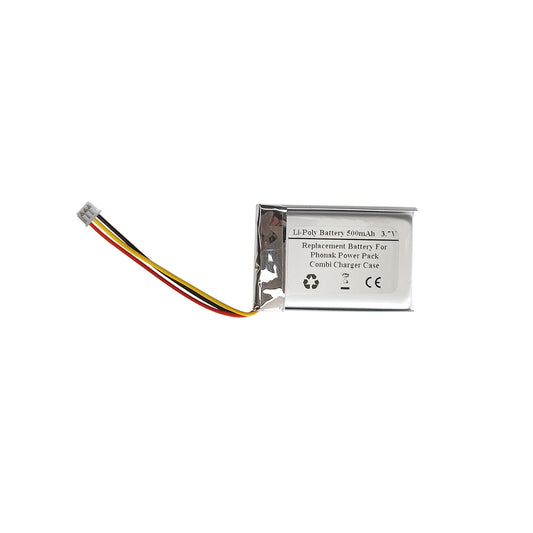 STARNOVO 500mAh 3.7V Replacement Battery for Phonak Power, Combi Charger Case