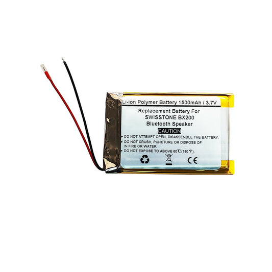 STARNOVO 1500mAh 3.7V Replacement Battery for SWISSTONE BX200 Bluetooth Speaker, HY433450R - STARNOVO