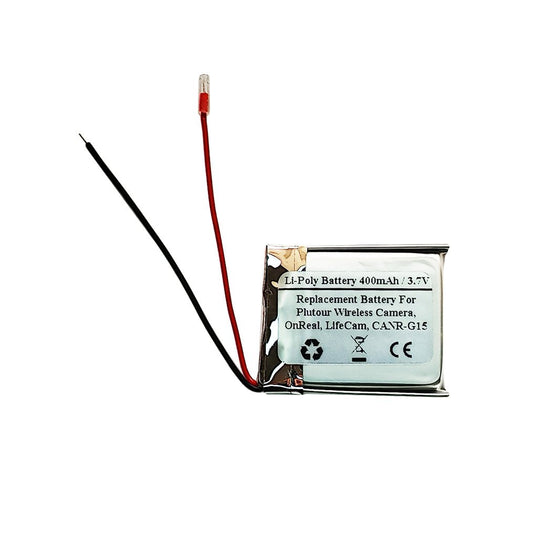 STARNOVO 400mAh 3.7V Replacement Battery for Plutour Wireless Camera, OnReal, LifeCam, CANR-G15 - STARNOVO