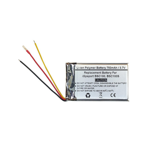 STARNOVO 750mAh 3.7V Replacement Battery for iGpsport BSC100, BSC100S, AHB363450 - STARNOVO