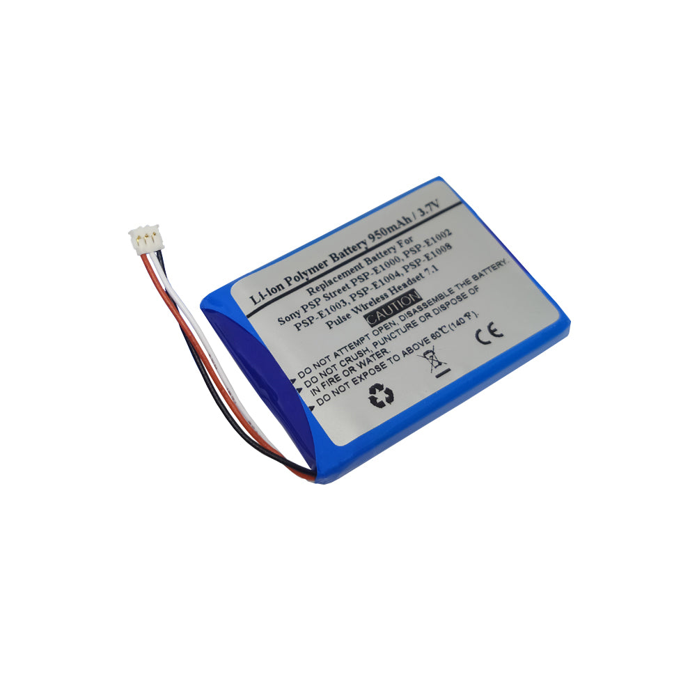 Replacement Battery For Sony PSP Street PSP-E1000, PSP-E1002, PSP-E1003, PSP-E1004, PSP-E1008, Pulse Wireless Headset 7.1